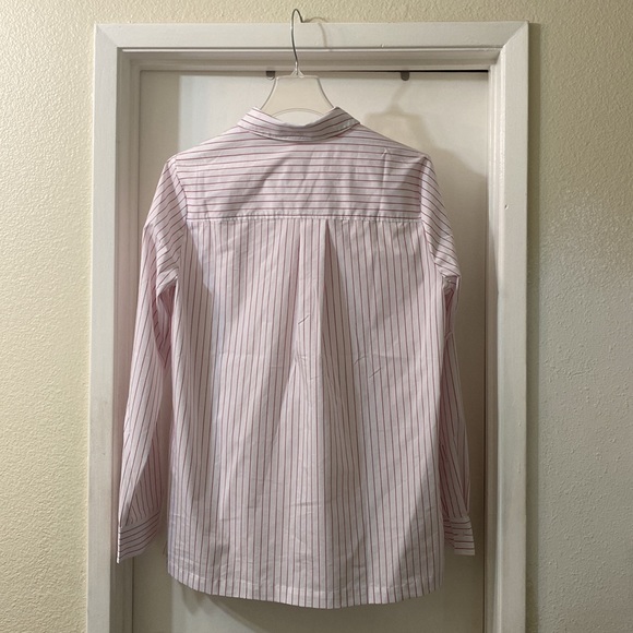 G Collection White w/ Red Striped Button Up, Sz L NWT - Picture 4 of 4